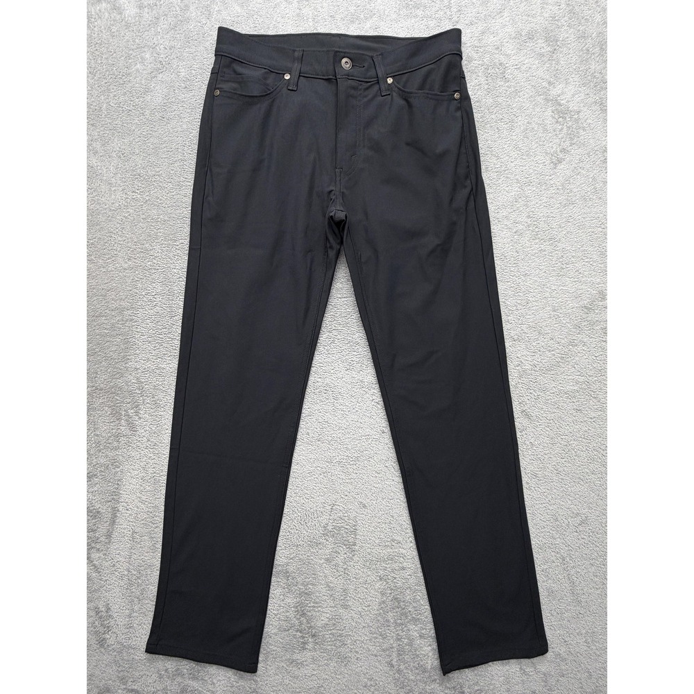 Levi Strauss Pants Mens Measured 31x30 Black Chino Slim Microfiber 511